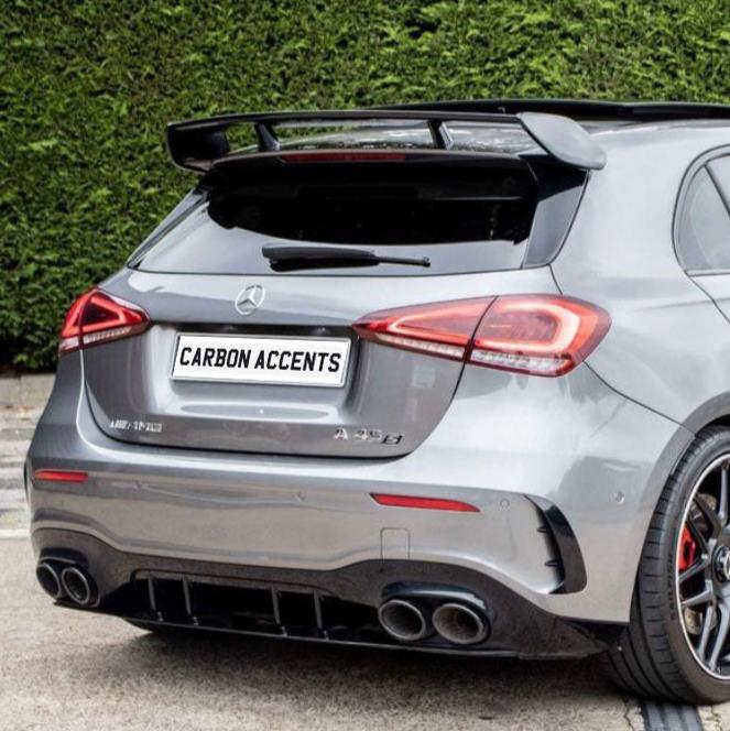 A Class - W177: A45 Style Gloss Black Diffuser & Tailpipes 18-23