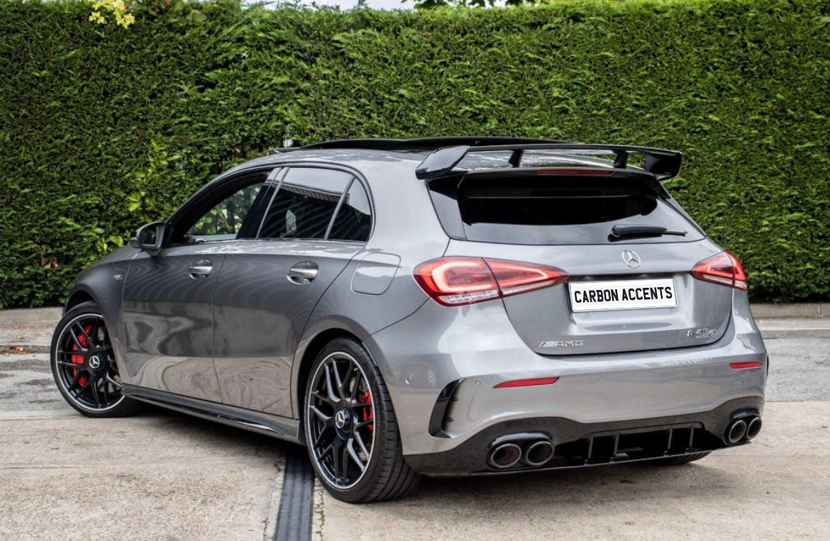 A Class - W177: A45 Style Gloss Black Diffuser & Tailpipes 18-23