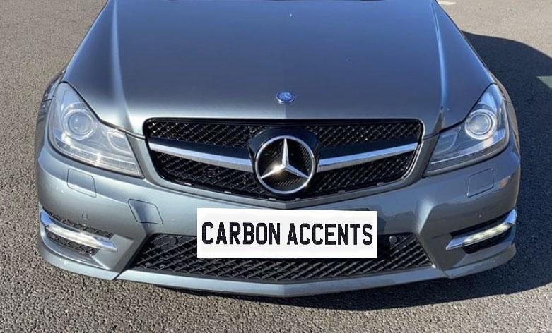C Class - W204/C204/S204: Chrome/Black AMG Style 1 Fin Grill 07-14